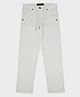 Pepe Jeans Knit Full Length Solid Color Jeans - White