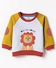 ToffyHouse Knitted Full Raglan Sleeves T-Shirt with Lion Embroidery - Multicolor