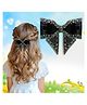 LYKAA Crystal Embellished Hair Bow Clip - Black