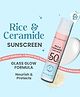 Glamveda Rice & Ceramide Korean Glass Skin Dewy Sunscreen SPF 50 PA+++  -50ml