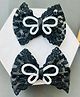 Radhya accessories Bow Applique Detailed & Butterfly Designed Hair Clips - Black