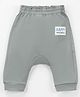 Ollypop Interlock Knit Full Length Diaper Leggings With Happy Everyday Patch - Grey