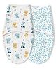 Tidy Sleep Baby Hug-Me U-Shape Wrapper for Newborns Mom&Me & Blue Leaf pack -2