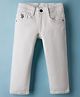 US Polo Assn Cotton Knit Full Length Solid Colour Jeans - White
