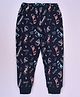 Hrit Cotton Knit Skateboard Printed Lounge Pants - Blue