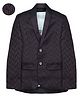 Charchit Cotton Blend Woven Full Sleeves Chevron Textured Blazer With Rhinestones Embellished Tee Set - Violet