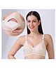 Blush 9 Maternity Cotton Woven Solid Maternity Bra With Nursing Access - Cream