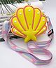 SYGA Shell Shaped Silicone Sling Bag for Girls - Yellow