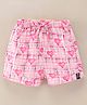 Enfance Core Abstract Checked  & Hearts Printed Shorts - Pink