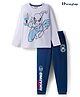 Honeyhap Marvel Single Jersey Knit Full Sleeves Night Suit with Spider-Man Graphic - Navy Blue & White