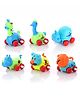 Aditi Toys Wind Up Animals|Wild Animal General Mobilization|Wind Up Function Toys|Key Operated Winding Walk Up Animals For Kids Pack Of 6 - Multicolor