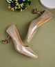 Shoetopia Shimmer Detailed Heels - Golden