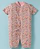 Kidi Wav Half Sleeves Floral Printed Romper - Pink