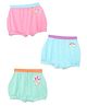 SuperBottoms Bamboo Knit Pack Of 3 Rainbow & Bunny Printed Super Soft Bloomers - Green Blue & Pink