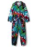 CrayonFlakes Cotton Knit Full Sleeves Floral Printed Belted Jumpsuit - Multi Colour