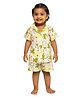 JusCubs Cotton Knit Half Sleeves Giraffe & Palm Trees Printed Shirt With Coordinating Shorts Set - White