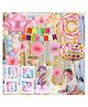 Shopperskart 2nd  birthday decortions kit Items for girl boy | birthday decirtaions kit |Bbay Balloon box |-Multi Color-Pack of-91
