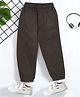 Trampoline Cotton Woven Solid Trousers - Brown