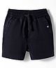 UCB Cotton Woven Knee Length Solid Colour Shorts - Black