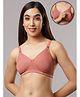 Mamma's Maternity Bamboo Knit Solid Non Padded Maternity Bra With Front Open Nursing Access - Rose Pink