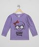 The Sandbox Clothing Co Cotton Knit Full Sleeves Girl Printed Tee - Purple