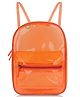 Echo Boomers Stylish Transparent Jelly Backpack - Orange Height 12 Inches