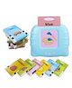 Magicwand Rechargeable Cardboard & Plastic Interactive Double Sided Talking112 Cards 224 Words  Flash Educational Learning Cards Montessori Toy  Blue