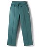 Femea Fleece Knit Solid Track Pants - Medium Green