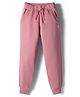 Femea Fleece Knit Solid Joggers - Dusty Pink