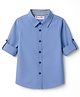 Kookie Kids Cotton Woven Full Sleeves Solid Color Oxford Shirt - Blue