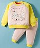 Wingsfield Full Raglan Sleeves Bunnies Printed Winter Sweatshirt & Jogger Set - Multi Colour