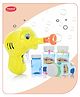 Aditi Toys Yellow Elephant Bubble Gun with 100ml x 3 Bubble Solution and Free 60ml Refill Liquid