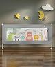 StarAndDaisy Baby Bed Guard Rail with T- Body Support Frame, Adjustable Height/Portable Single Side Bed Rail for Infant & Toddler's Safety - Printed Grey-1.5M