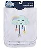 Big Softies Popover Bibs Printed & Applique Embroidery Soft Stretchable Rib Neck Blended Cotton Ultra Soft & Super Absorbent For Drooling, Teething & Feeding For Boys 6-36 Months Pack of 3-Cloud