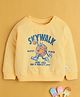 BUMZEE Cotton Knit Full Sleeves Basketball Printed Pullover Sweatshirt - Yellow