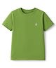 Pine Kids Cotton Knit Half Sleeves T-Shirt with Logo Print - Green