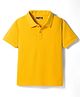 Pine Kids Cotton Knit Half Sleeves Solid Colour Polo T-Shirt - Yellow