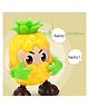 Azhari Battery Operated Dancing Pineapple with Colorful Lights & Music Toy for Kids Color May Vary