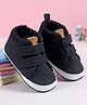 Babyoye Velcro Closure Solid Booties - Black