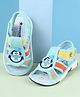 Cute Walk by Babyhug Sandals with Velcro Closure & Penguin Applique - Light Blue