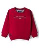 Ruff Fleece Knit Full Sleeves Solid Sweatshirt - Maroon
