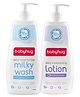 Babyhug Daily Head To Toe Milky Wash & Daily Moisturizing Lotion - 400 ml Each