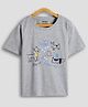 URBANRAC Cotton Knit Half Sleeves Puppies Printed Tee - Grey