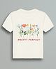 URBANRAC Cotton Woven Half Sleeves Pretty Perfect Text Printed Tee - White