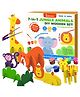 Shumee 3D Wooden Animal Art & Craft Kit with 7 Jungle Animals, Paints & Brush