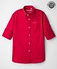 Junior Killer Full Sleeves Solid Slim Fit Shirt - Red