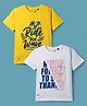 Junior Killer Pack Of 2 Half Sleeves Typography Printed Tees - White