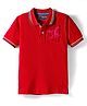 Junior Killer Half Sleeves Typography Puff Printed Polo Tee - Red