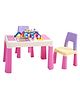 SYGA Kids Toy Table and Chair Set (Pink) - 1 Table & 2 Chairs