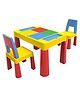 SYGA Kids Toy Table and Chair Set (Yellow) - 1 Table & 2 Chairs